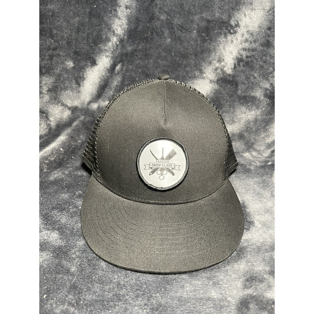 Traeger Grills Black Snapback Mesh Trucker Shop Class Hat Cap